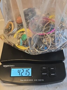 Mixed Jewelry Scrap & DIY Lot 4.2 lbs, Various Colors & Materials